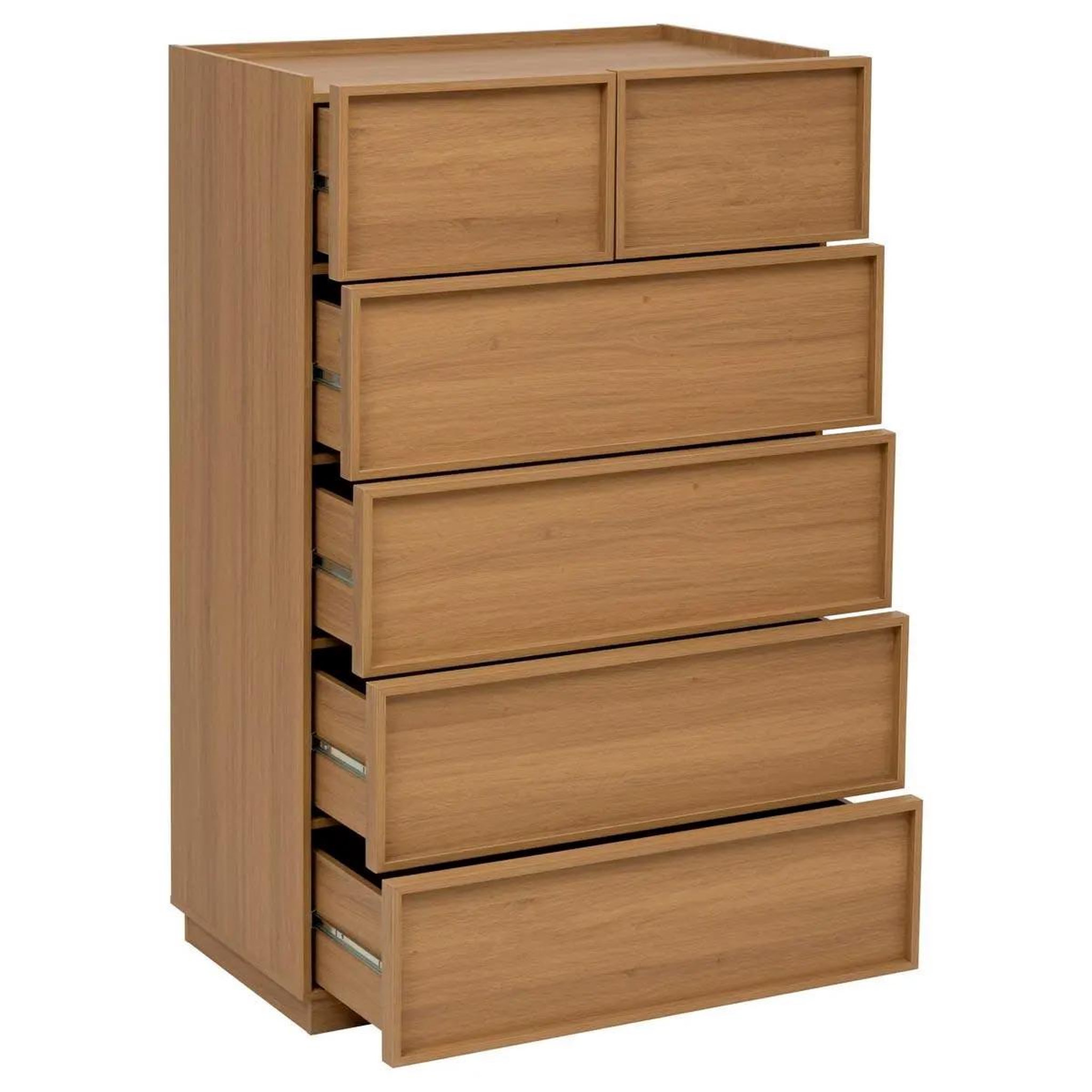 Voir la diapositive 2 : FIVE Commode 6 tiroirs  framy  127cm marron