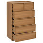 Voir la diapositive 2 : FIVE Commode 6 Tiroirs  Framy  127cm Marron