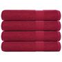 Voir la diapositive 1 : VIDAXL Serviettes 4 pcs bordeaux 100x200 cm 360 g m² 100% coton