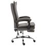 Voir la diapositive 3 : VIDAXL Chaise de bureau Gris Tissu