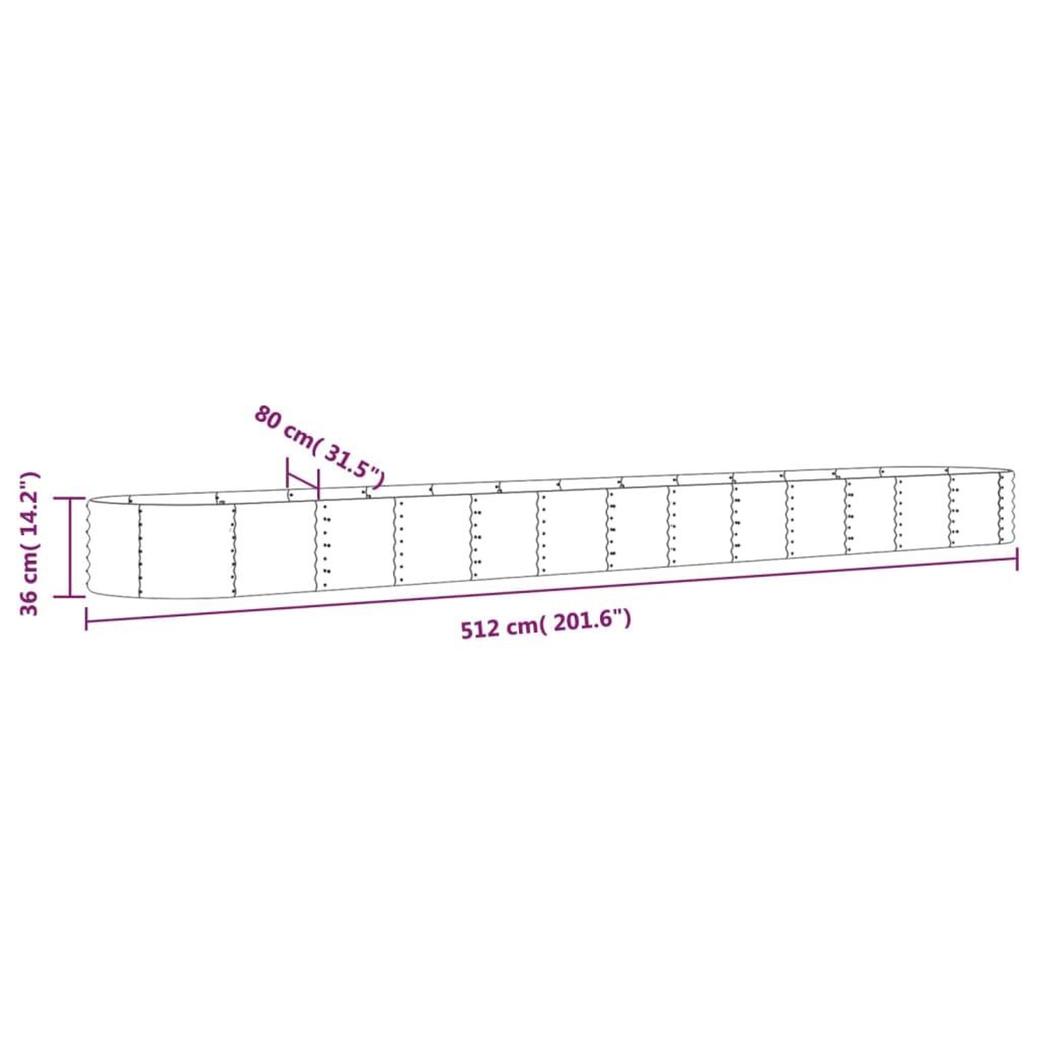 Voir la diapositive 6 : VIDAXL Lit sureleve de jardin Acier enduit de poudre Argente
