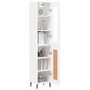 Voir la diapositive 3 : VIDAXL Buffet haut Blanc 34,5x34x180 cm Bois d'ingenierie