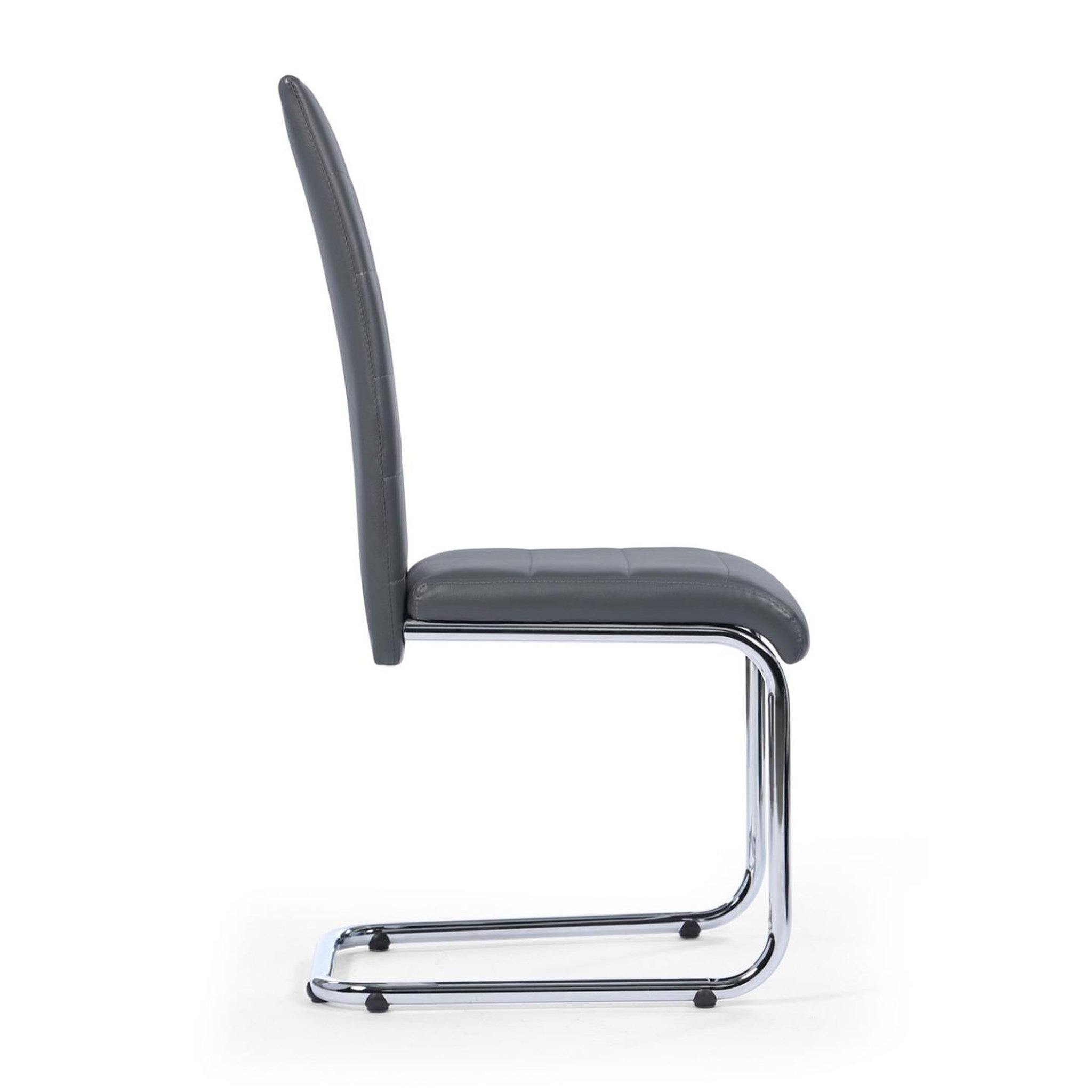 Voir la diapositive 4 : ID MARKET Lot de 4 chaises mia grises pour salle à manger