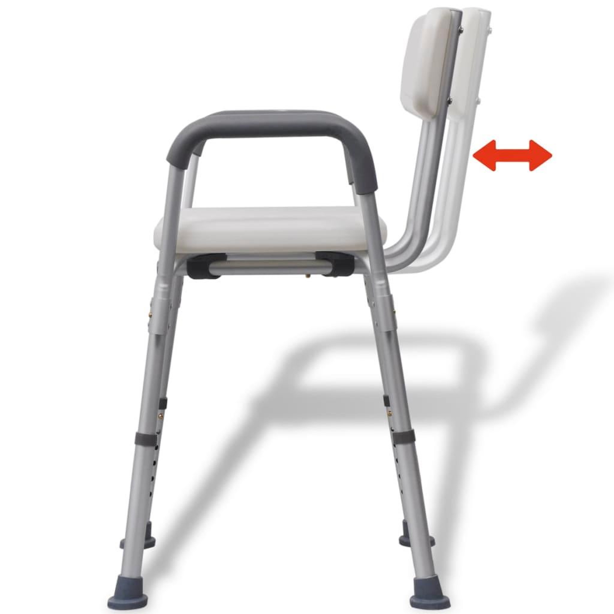 Voir la diapositive 5 : VIDAXL Chaise de douche aluminium blanc