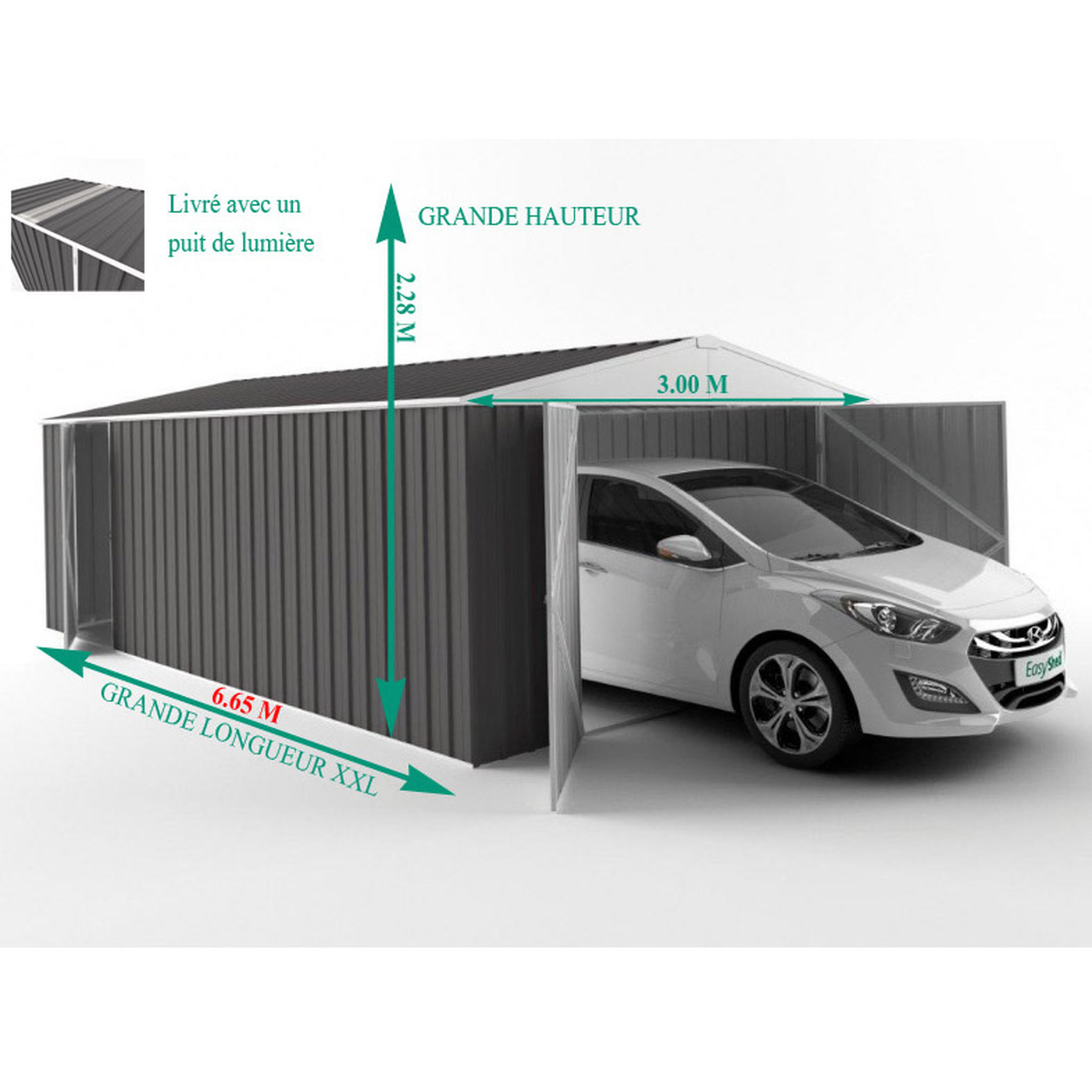 Voir la diapositive 2 : Garage métal Cogea / 19.47 m²
