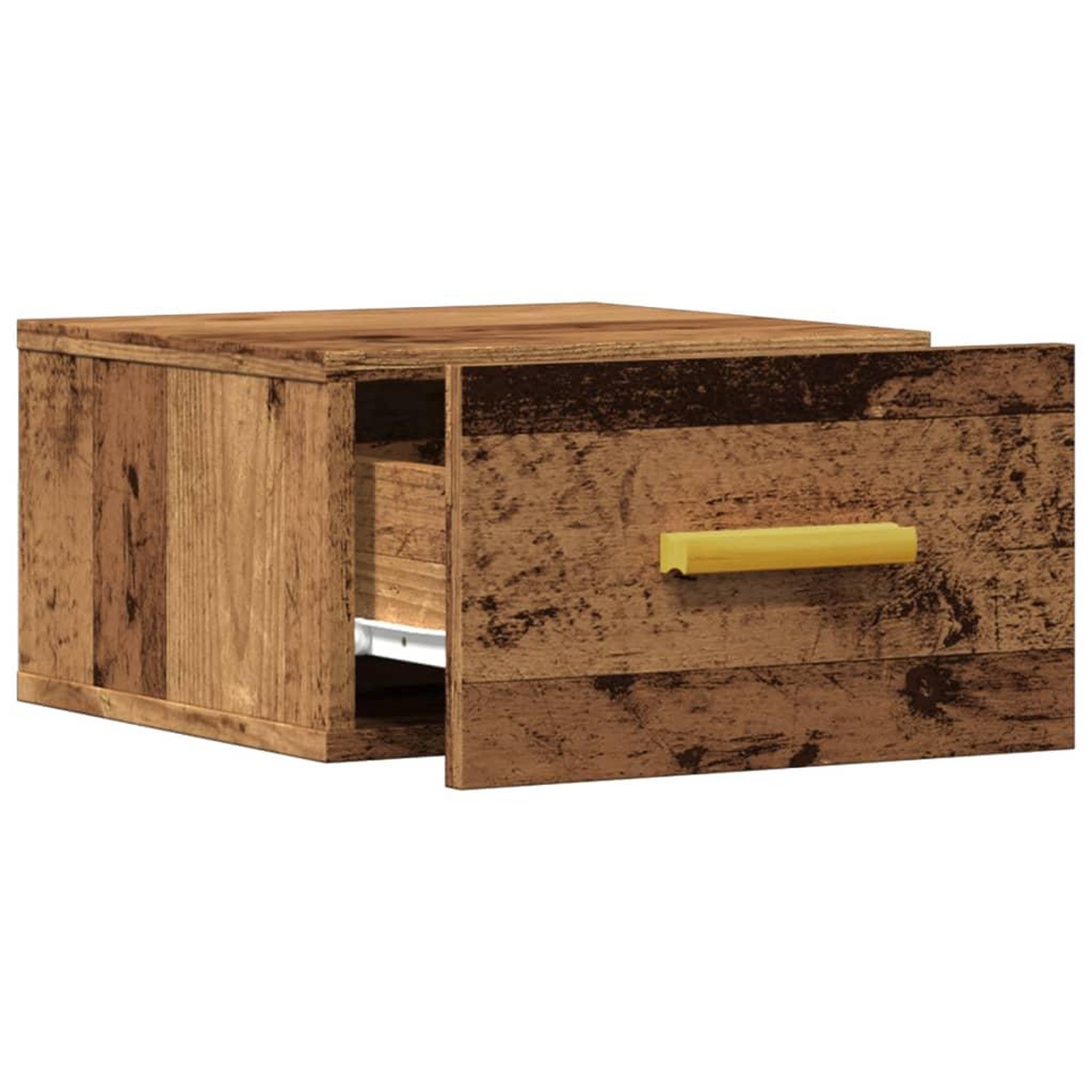 Voir la diapositive 5 : VIDAXL Table de chevet murale vieux bois 35x35x20 cm