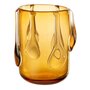 Voir la diapositive 1 : Paris Prix Vase Design en Verre  Drippy  22cm Ambre