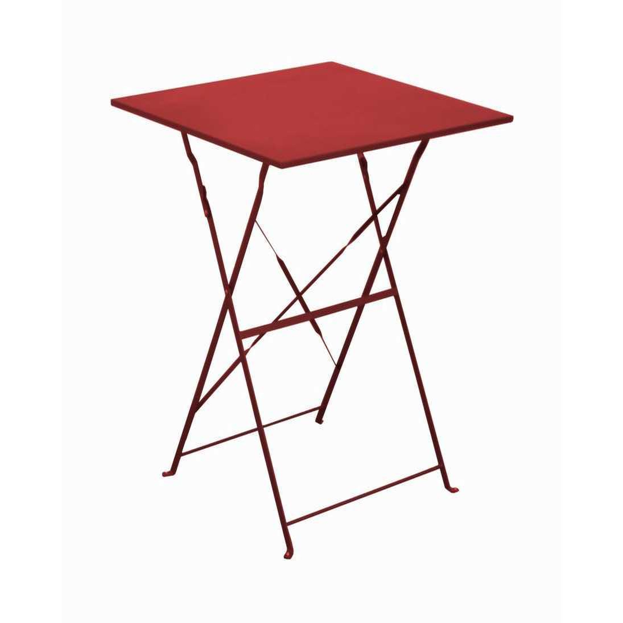 Proloisirs Guéridon Cuba carré - 70 x 70 cm - rouge