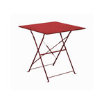 Proloisirs Guéridon Cuba carré - 70 x 70 cm - rouge