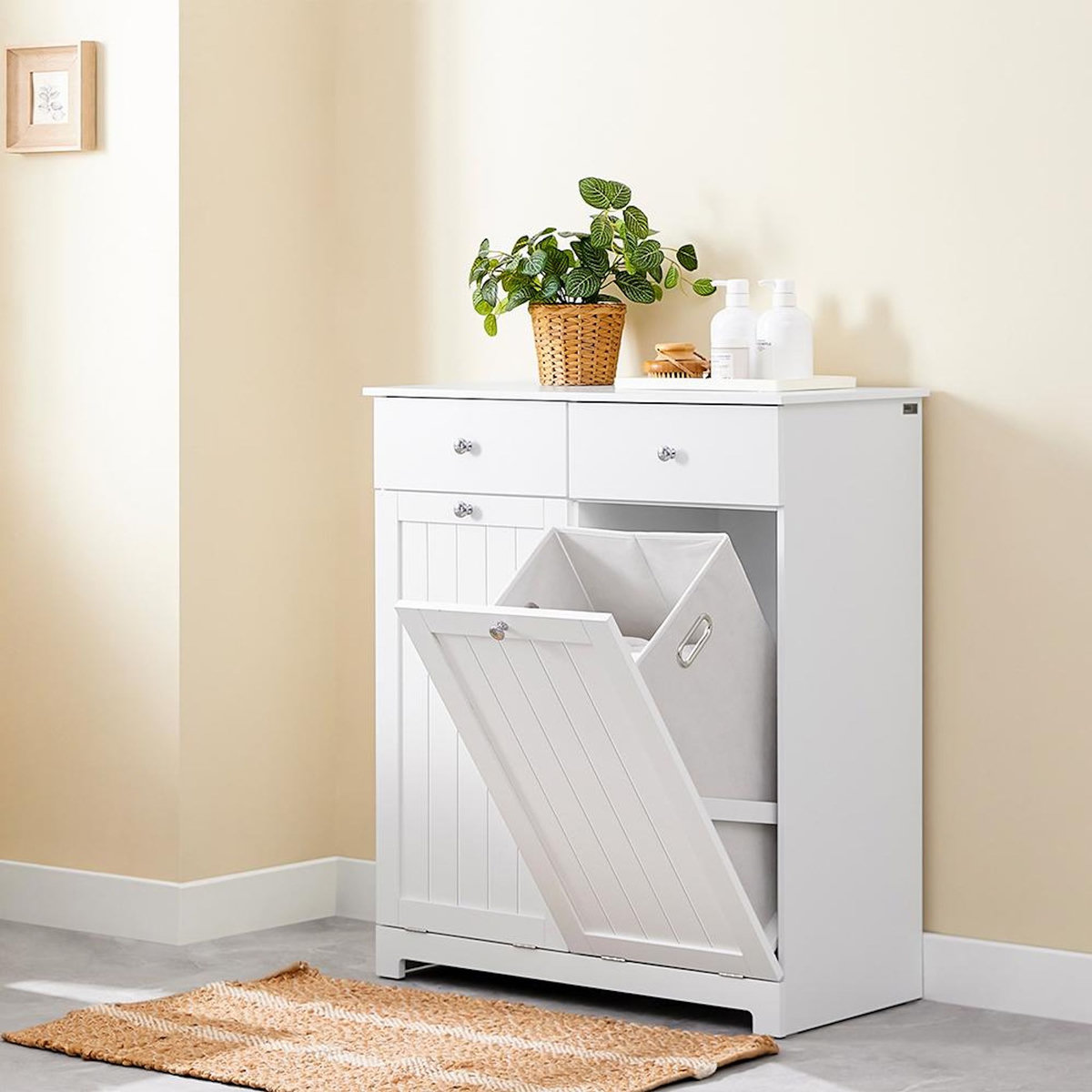 SOBUY SoBuy - Meuble De Buanderie à deux tiroirs - Moderne - BZR33-II