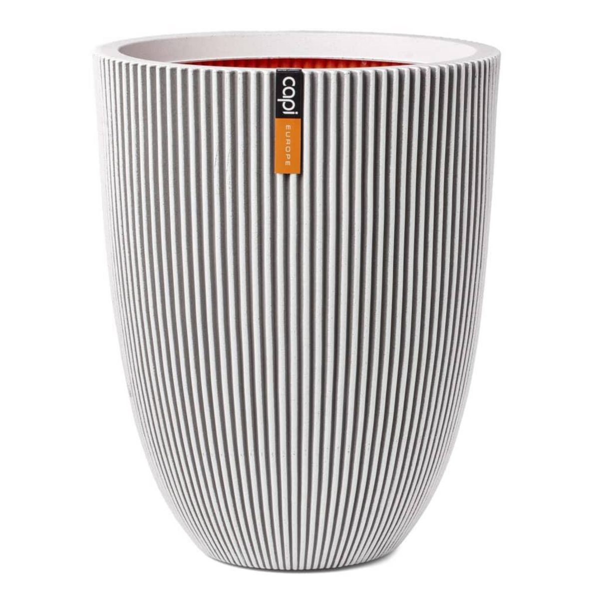 CAPI Capi Vase elegant Groove 34x46 cm ivoire