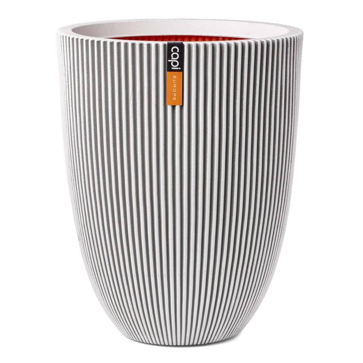 CAPI Capi Vase elegant Groove 34x46 cm ivoire