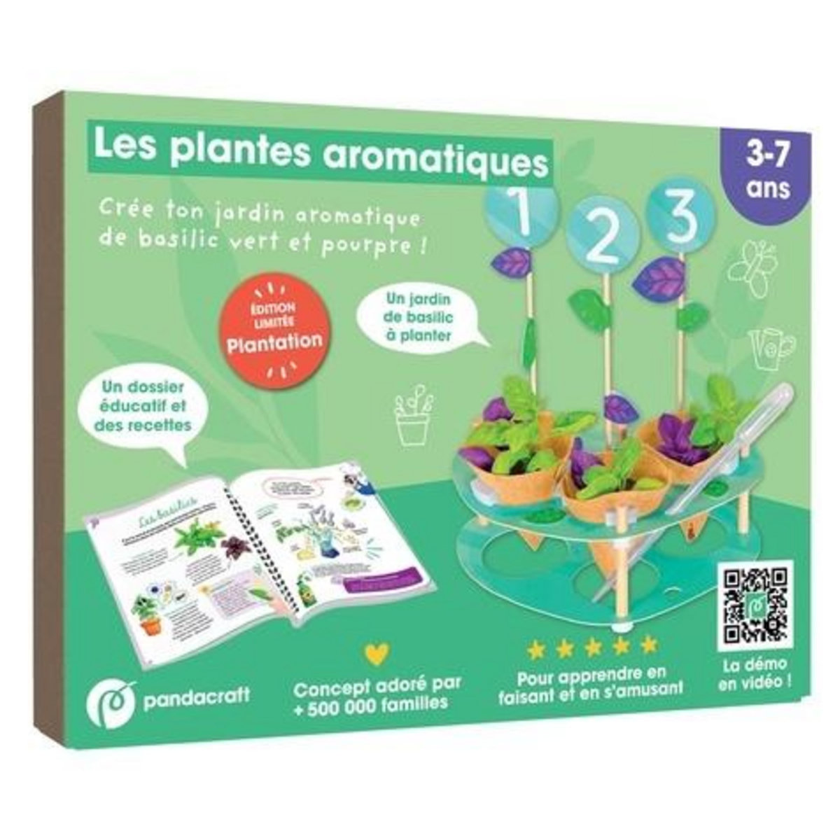 LES PLANTES AROMATIQUES. CREE TON JARDIN AROMATIQUE DE BASILIC VERT ET POURPRE ! AVEC 3 POTS A FABRIQUER ET DES GRAINES DE BASILIC POURPRE ET VERT, EDITION LIMITEE, Boches Jade