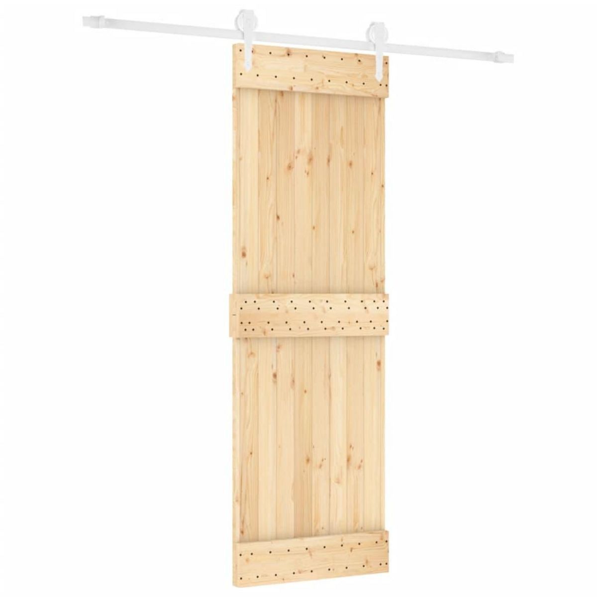 VIDAXL Porte coulissante et kit de quincaillerie 70x210 cm pin massif