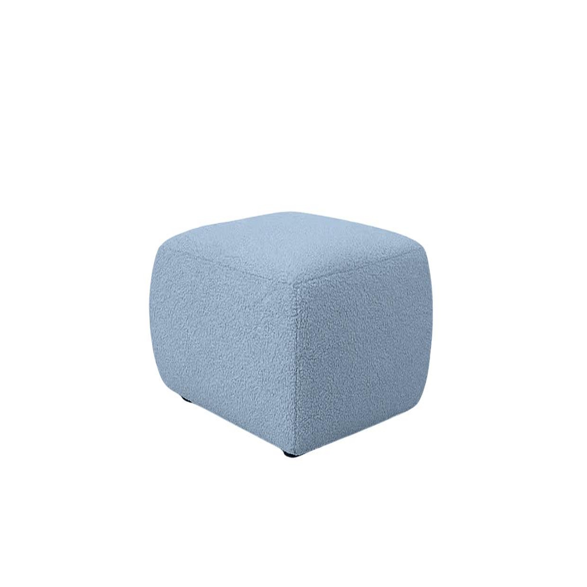 Voir la diapositive 1 : CASANOVA PARIS Ariel - pouf en tissu bouclette 80x80x40