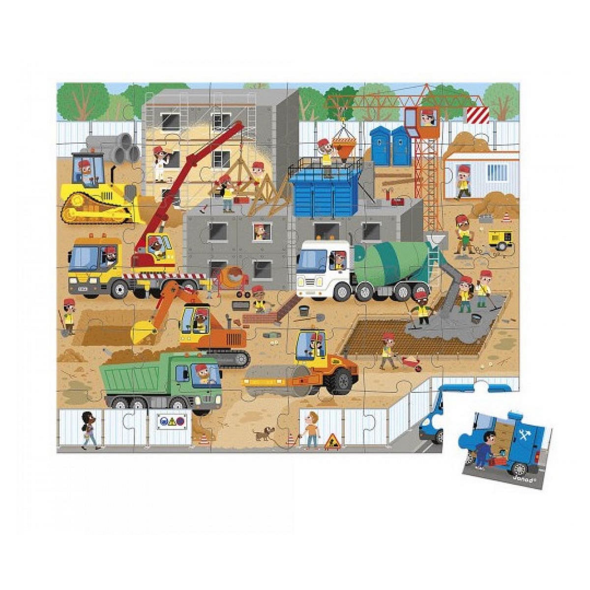 Juratoys-Janod puzzle les chantiers 36 pieces
