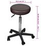 Voir la diapositive 6 : VIDAXL Tabourets de bureau lot de 2 Marron 35,5x84 cm Similicuir