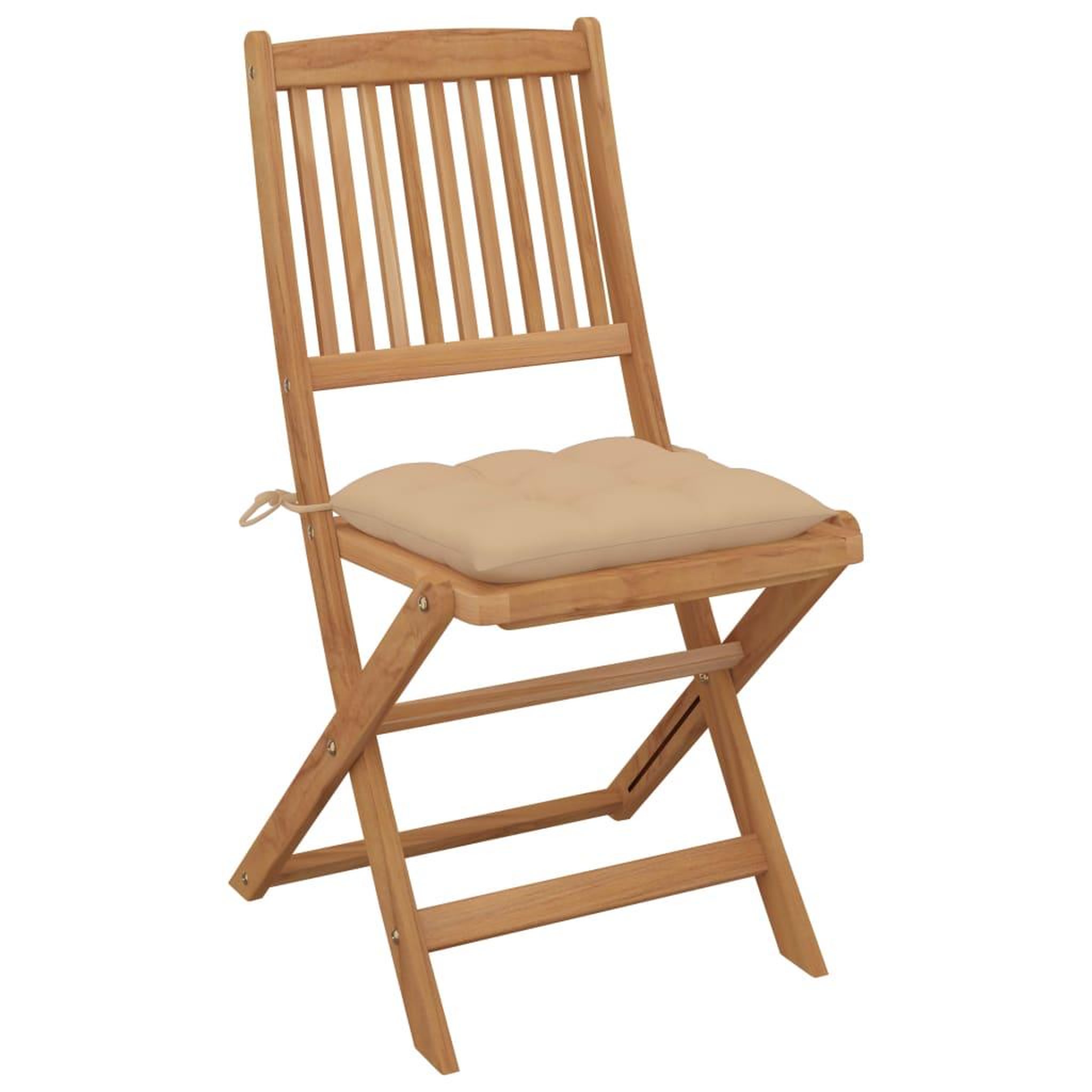 Voir la diapositive 3 : VIDAXL Chaises pliables de jardin lot de 6 avec coussins Bois d'acacia