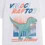 Voir la diapositive 2 : INEXTENSO T-shirt blanc velociraptor garçon 