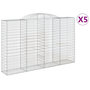 Voir la diapositive 2 : VIDAXL Paniers a gabions arques 5 pcs 300x50x180/200 cm fer galvanise