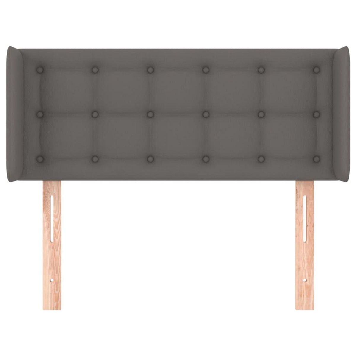 VIDAXL Tete de lit avec oreilles Gris 103x16x78/88 cm Similicuir