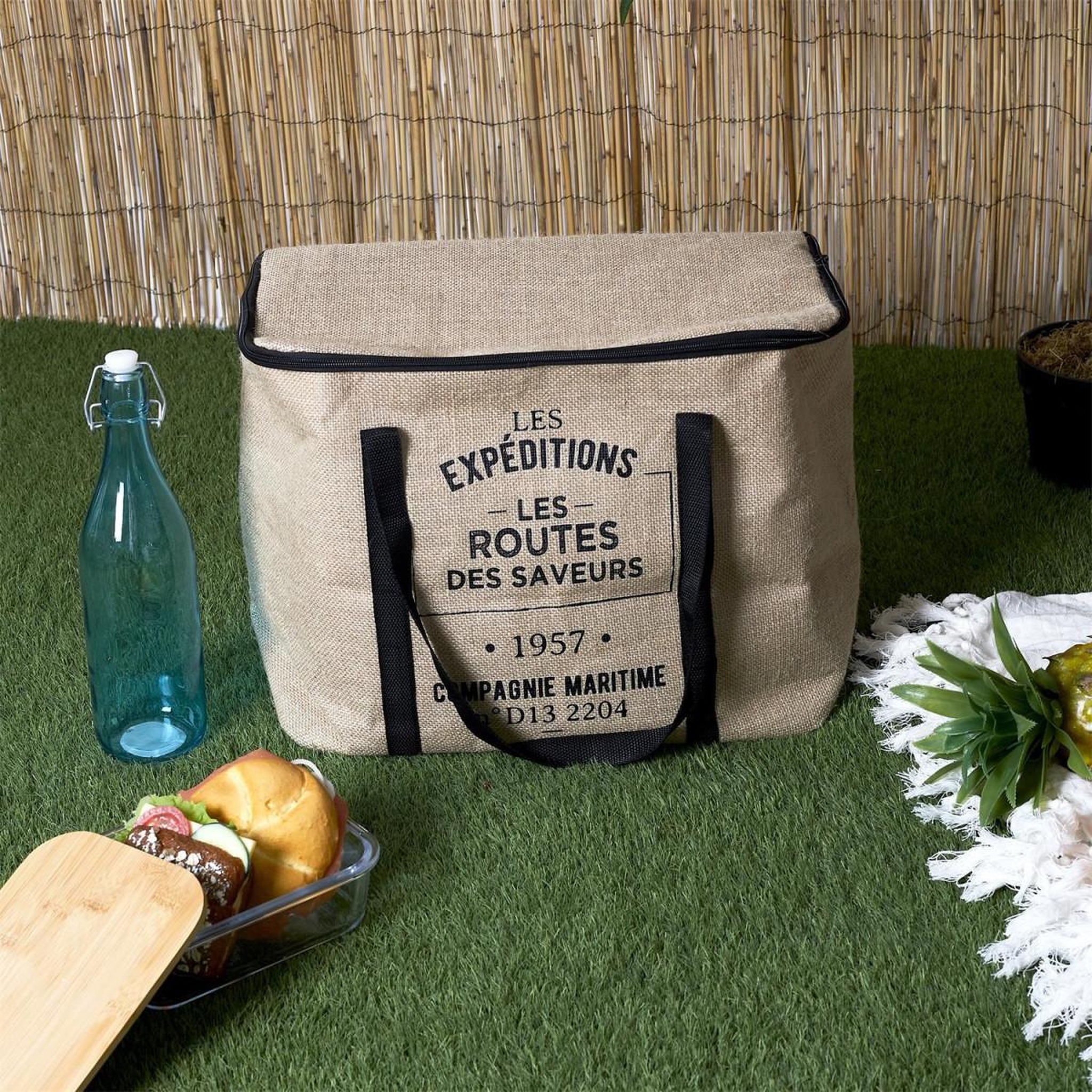 Voir la diapositive 5 : COOK CONCEPT Sac Fraîcheur  Effet Jute  42cm Naturel