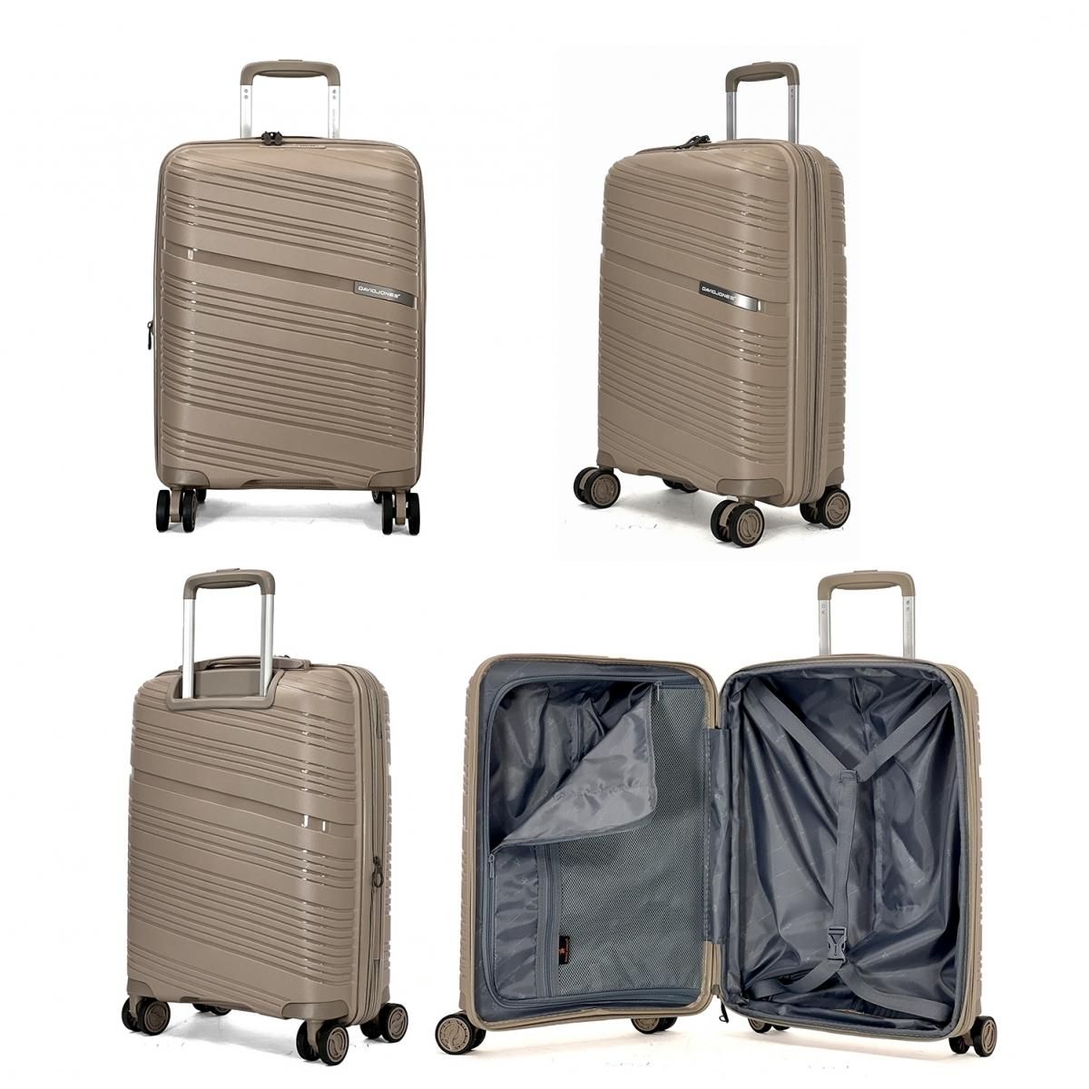 David Jones Lot 3 valises rigides dont 1 cabine TSA