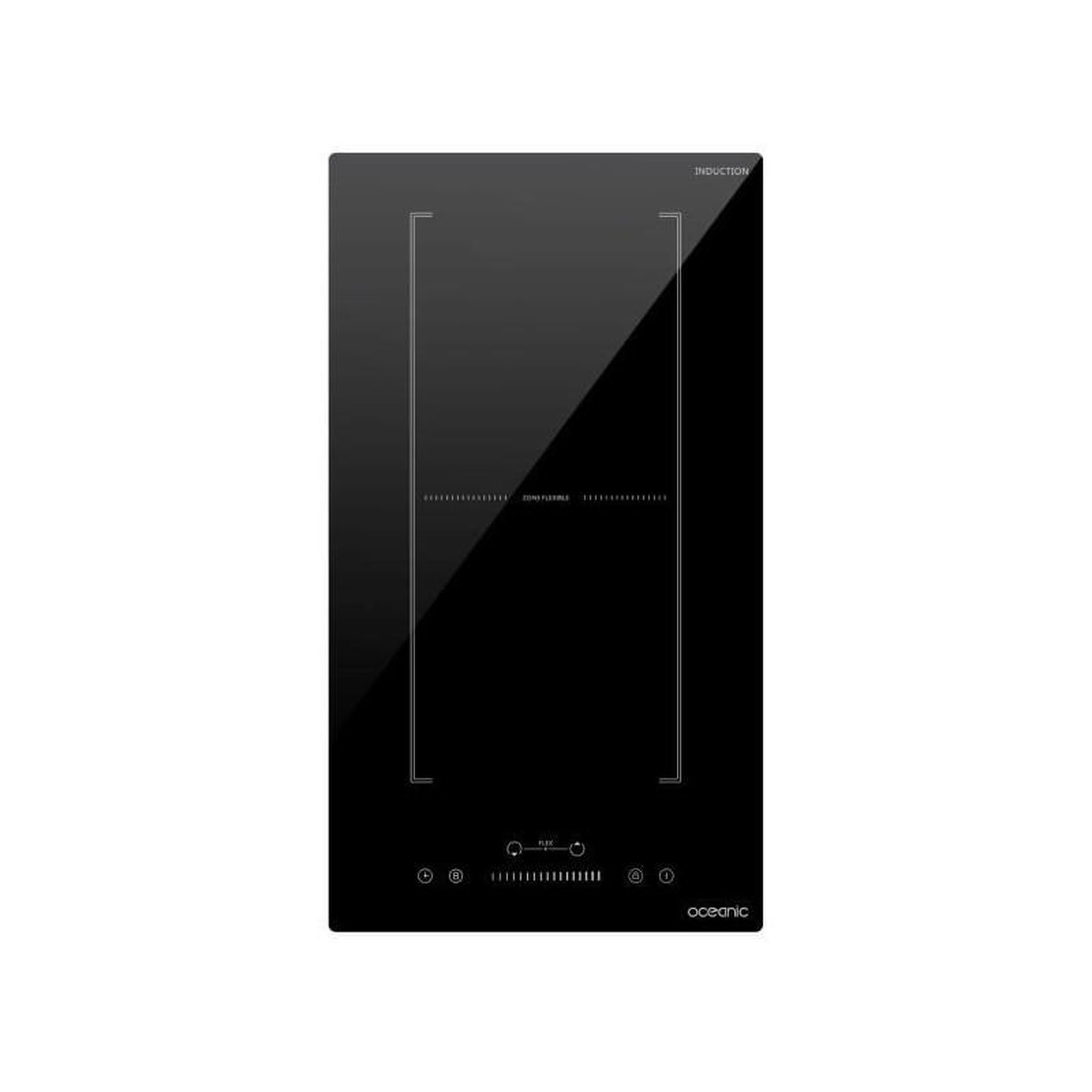 OCEANIC Domino induction encastrable - OCEANIC - OCEATI2Z2BF - Flex 2 feux - 3600 W - Noir
