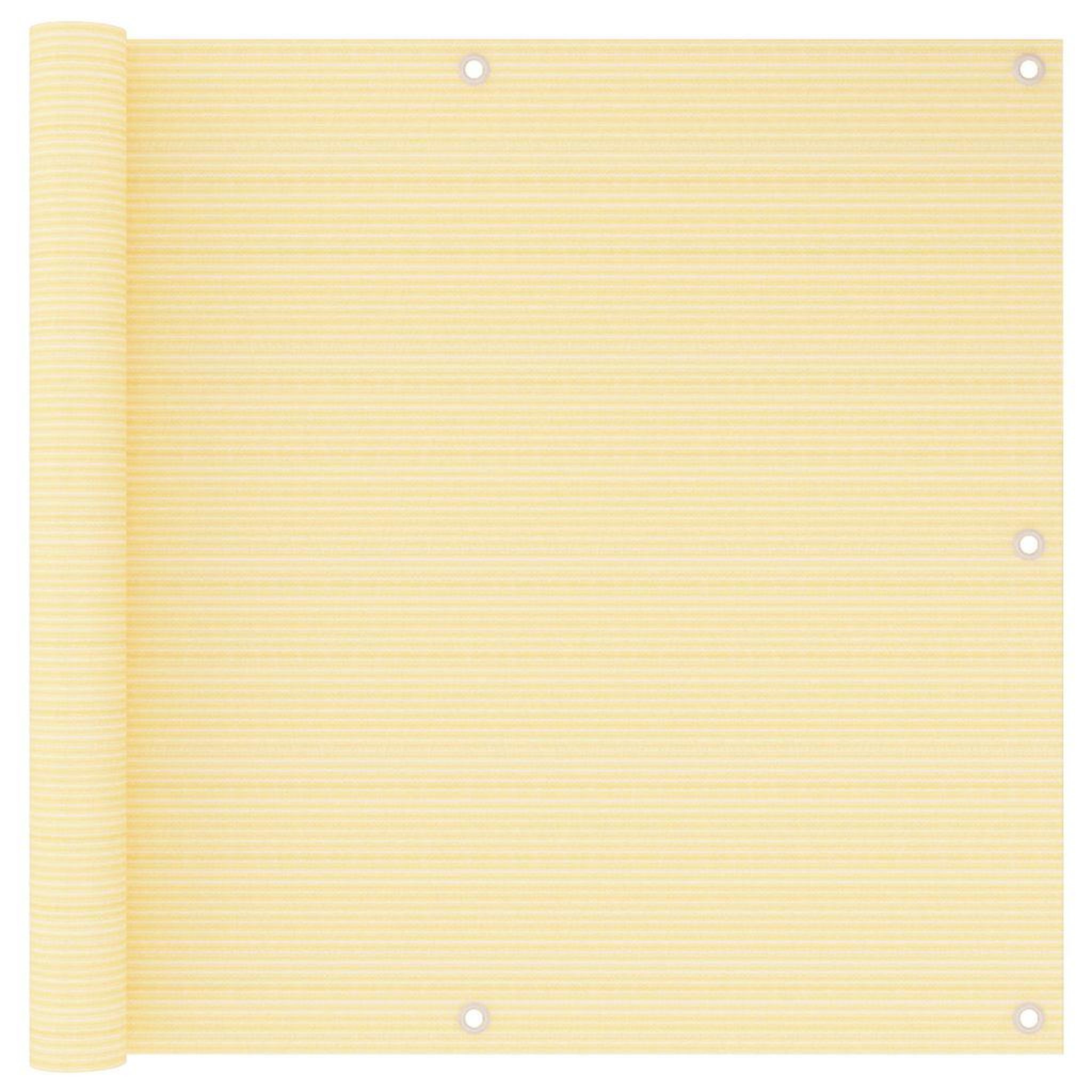 VIDAXL Ecran de balcon beige 90x500 cm pehd