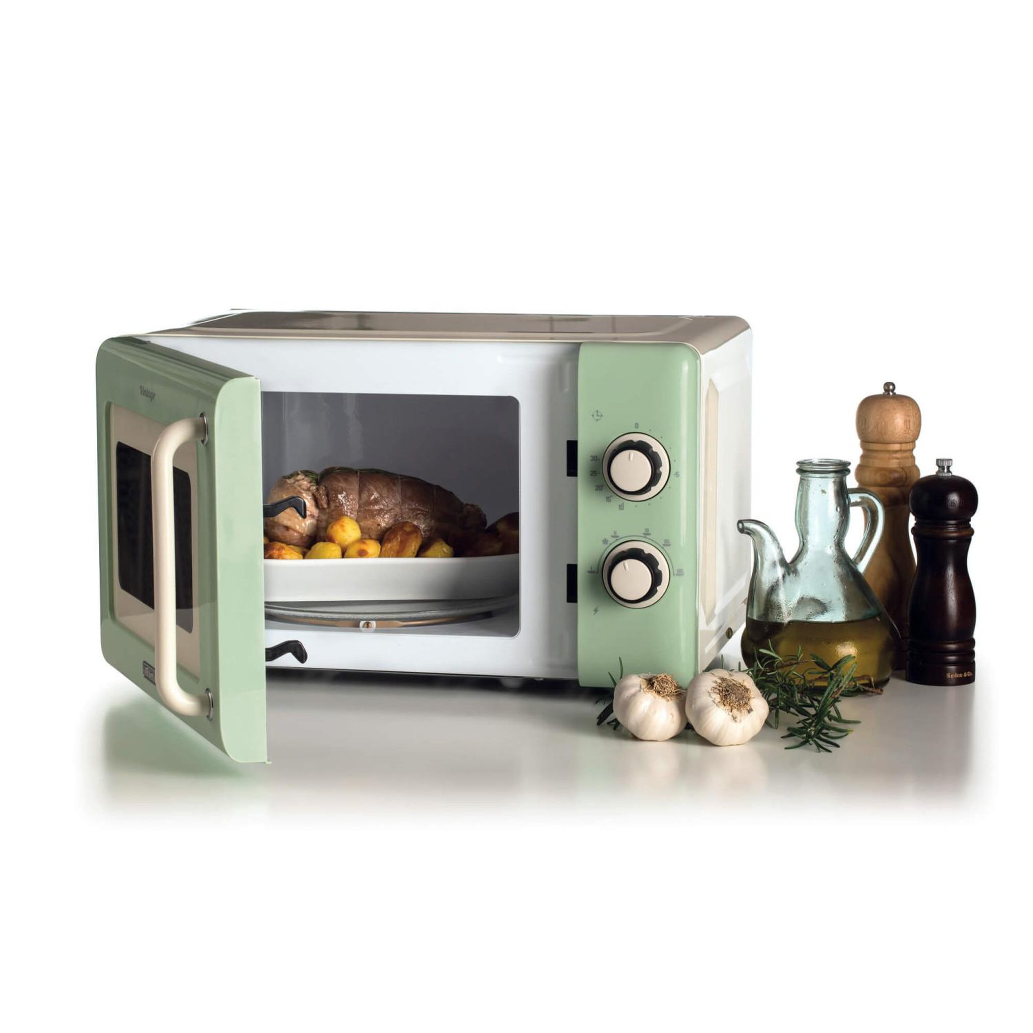 Voir la diapositive 3 : ARIETE Ariete Vintage Line 3960/04 Vert Micro-onde simple Comptoir 20 L 800 W