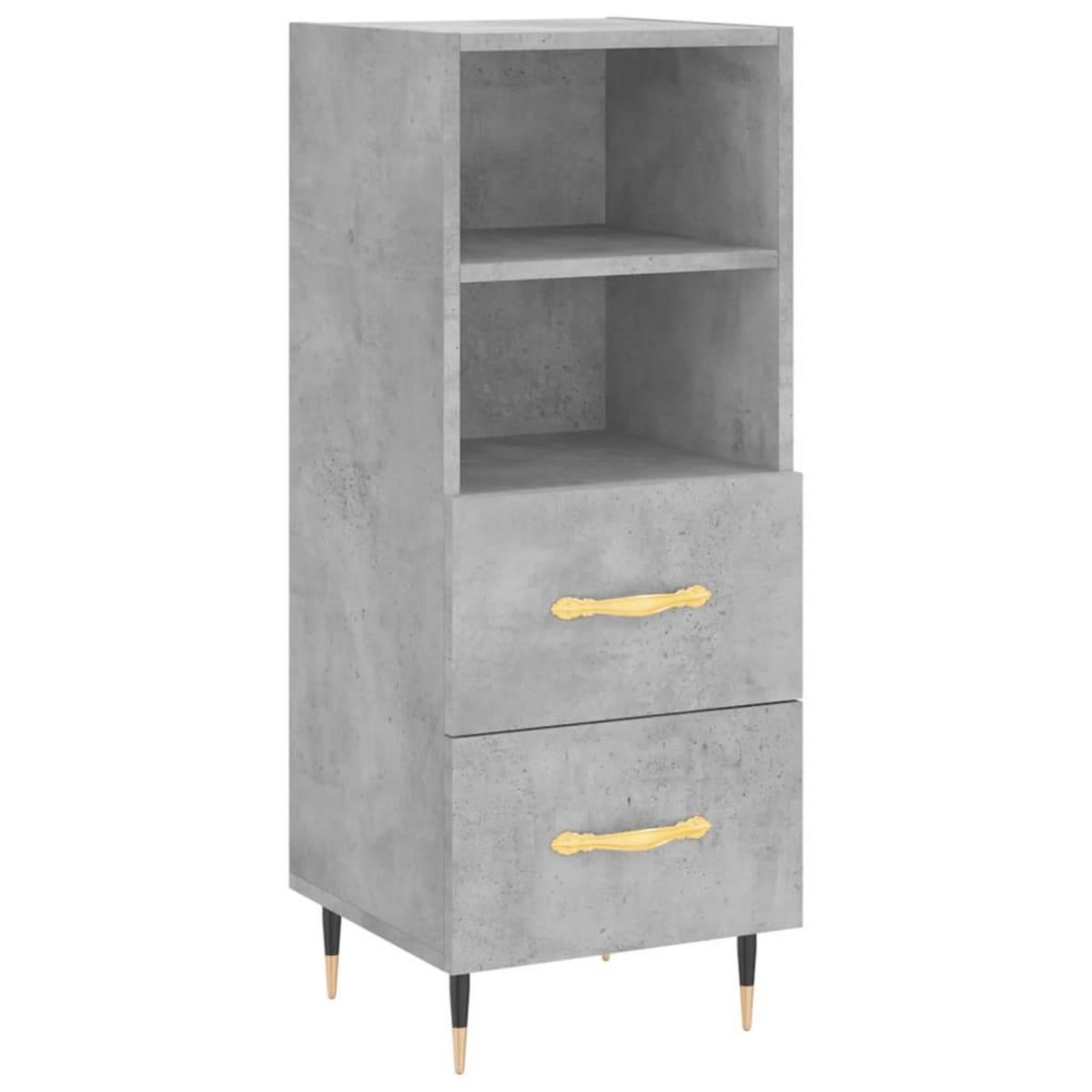 VIDAXL Buffet haut Gris beton 34,5x34x180 cm Bois d'ingenierie