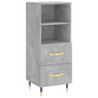 Voir la diapositive 5 : VIDAXL Buffet haut Gris beton 34,5x34x180 cm Bois d'ingenierie