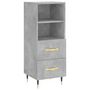 Voir la diapositive 5 : VIDAXL Buffet haut Gris beton 34,5x34x180 cm Bois d'ingenierie