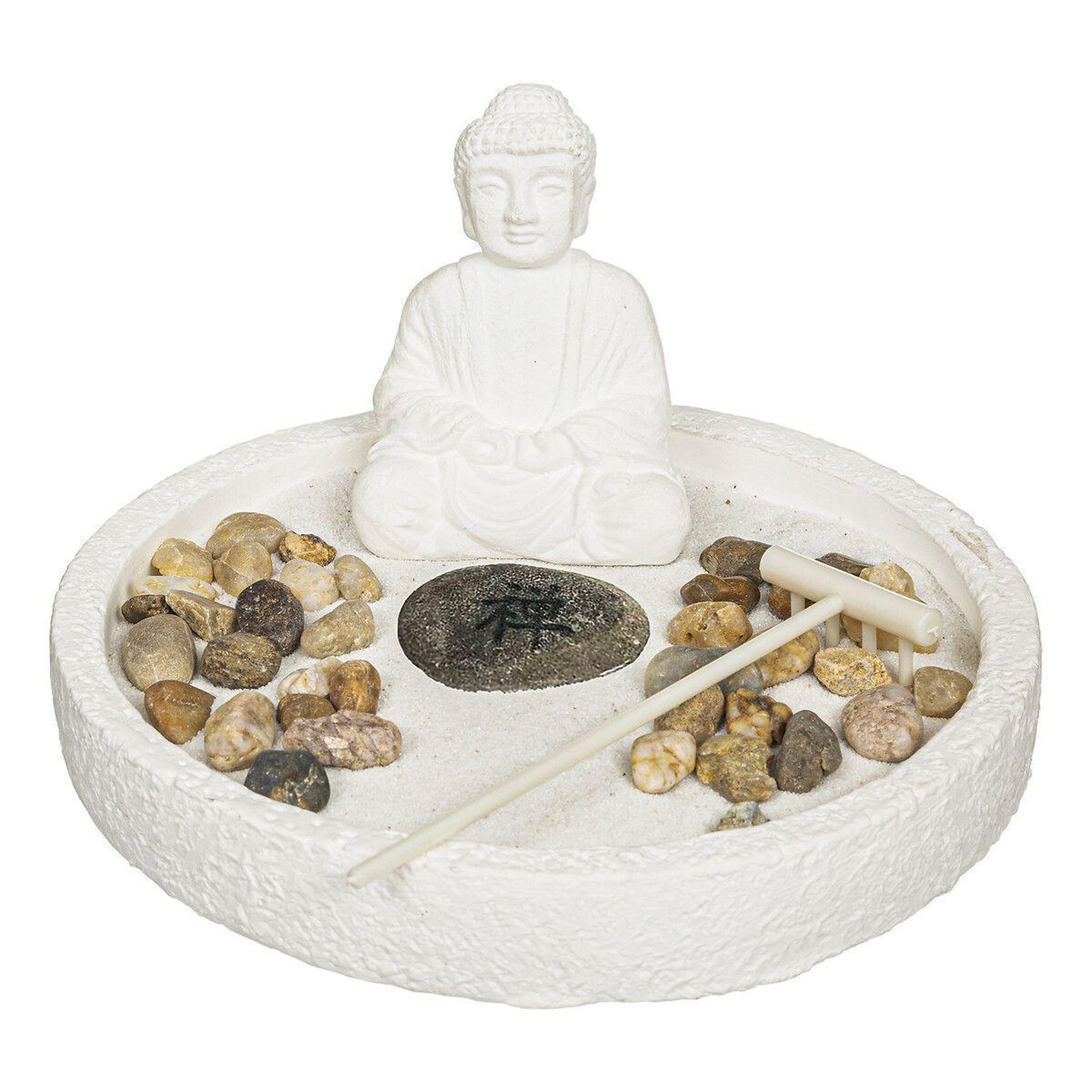 ATMOSPHERA Jardin zen déco  wasila  18cm blanc