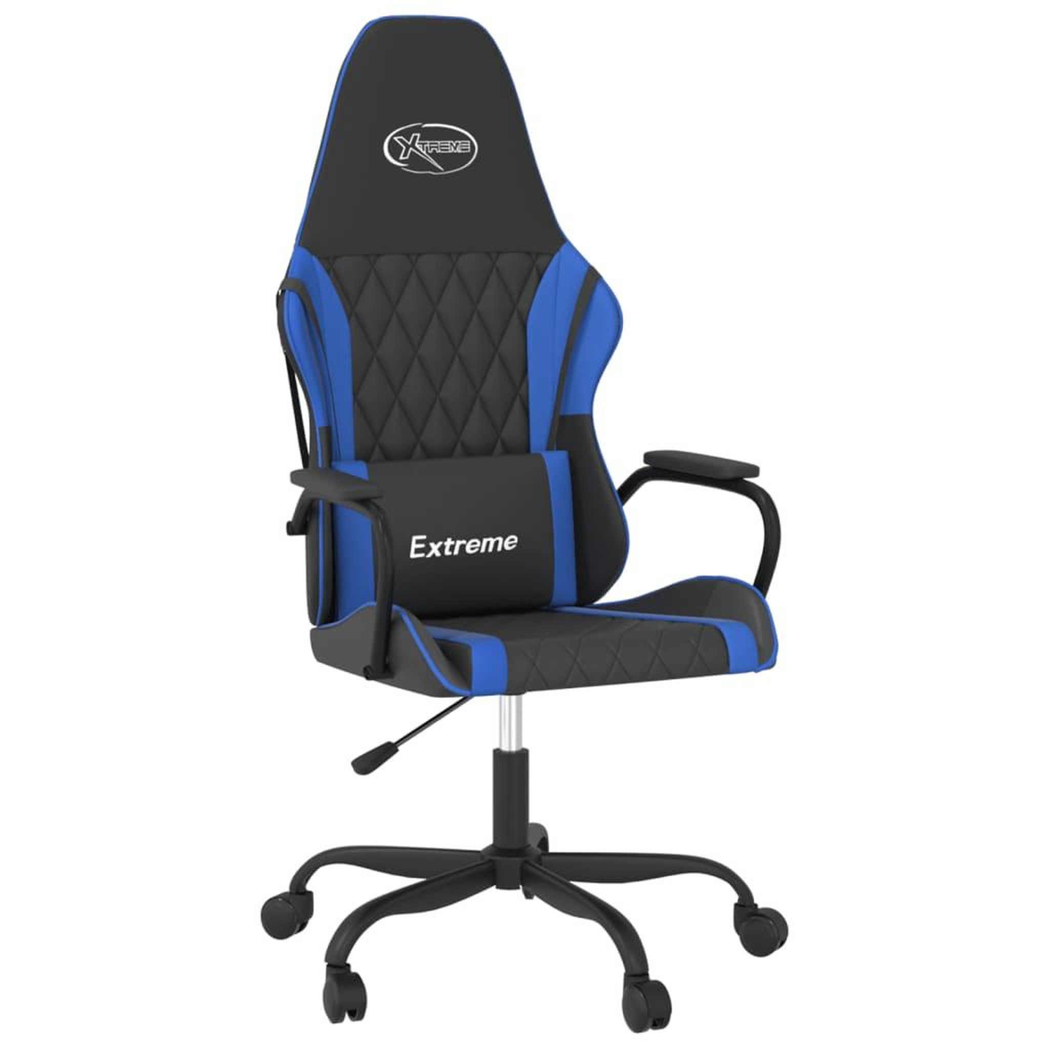 Voir la diapositive 2 : VIDAXL Chaise de jeu de massage Noir et bleu Similicuir