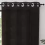SOLEIL D'OCRE Rideau à oeillets pur coton 135x250 cm PANAMA noir, par Soleil d'Ocre
