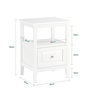 Voir la diapositive 3 : SOBUY SoBuy - Table De Chevet à un tiroir - Blanc - 45x35x60cm - Nordique - FBT131-W