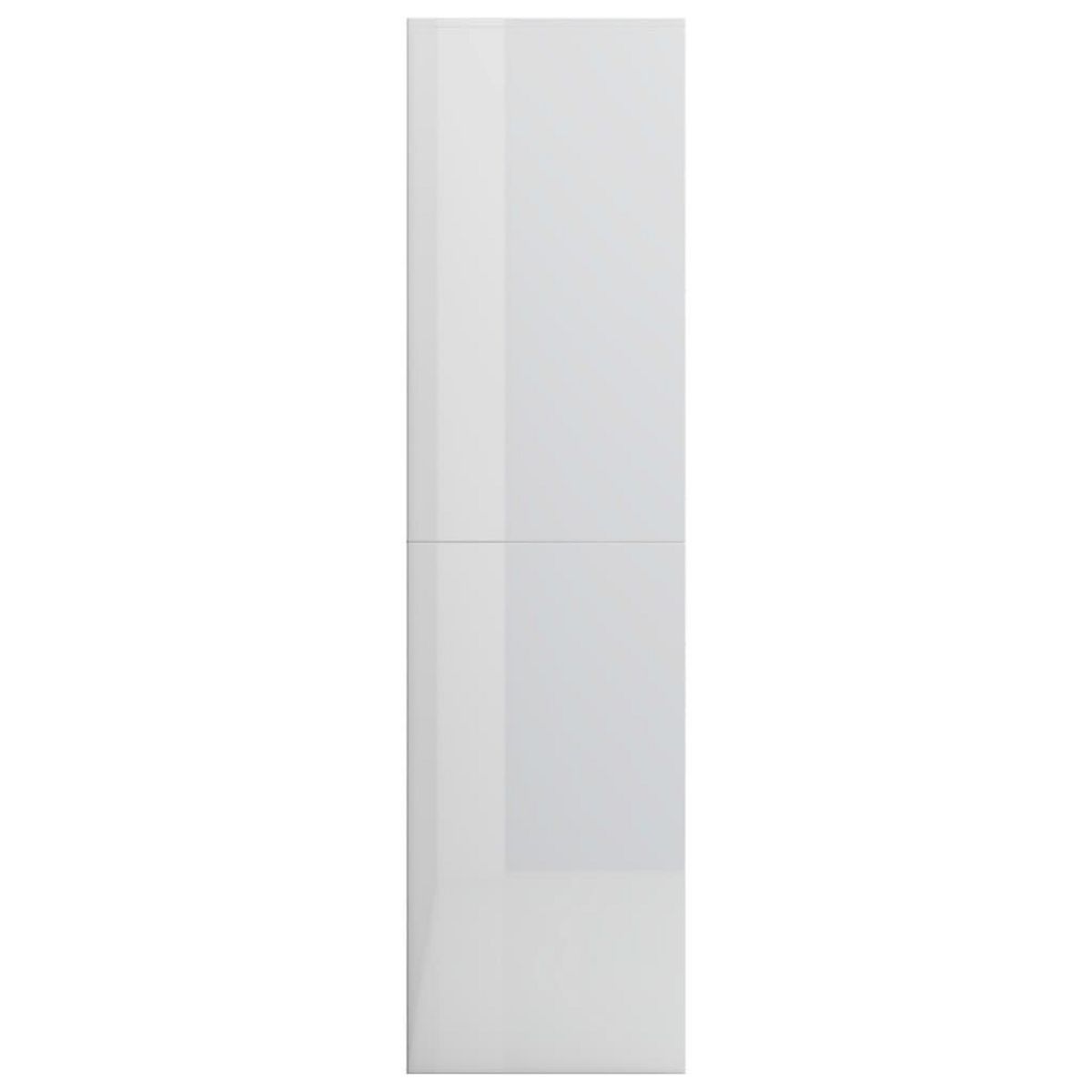 VIDAXL Bibliotheque/Separateur de piece Blanc brillant Bois ingenierie