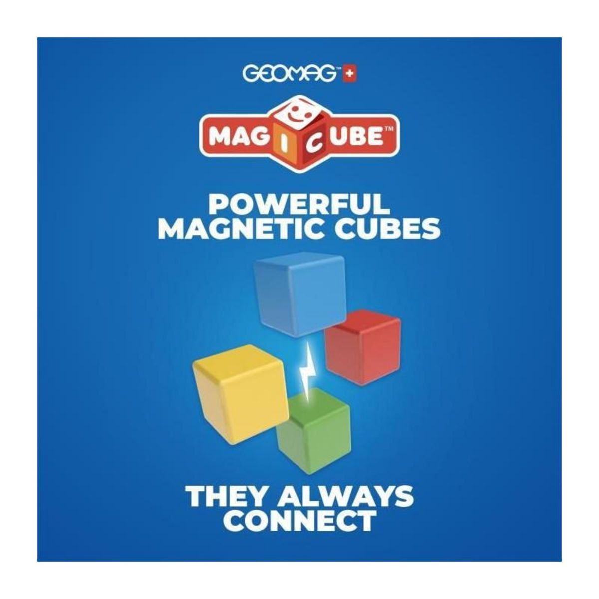 Geomag Jeu de construction magnétique - GEOMAG - Magicube Recycled Creative Set - 8 pieces - Plastique recyclé - Des 1 an