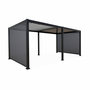 Voir la diapositive 3 : SWEEEK Pergola Bioclimatique gris anthracite 300x600cm. aluminium à lames orientables + 2 stores 3m