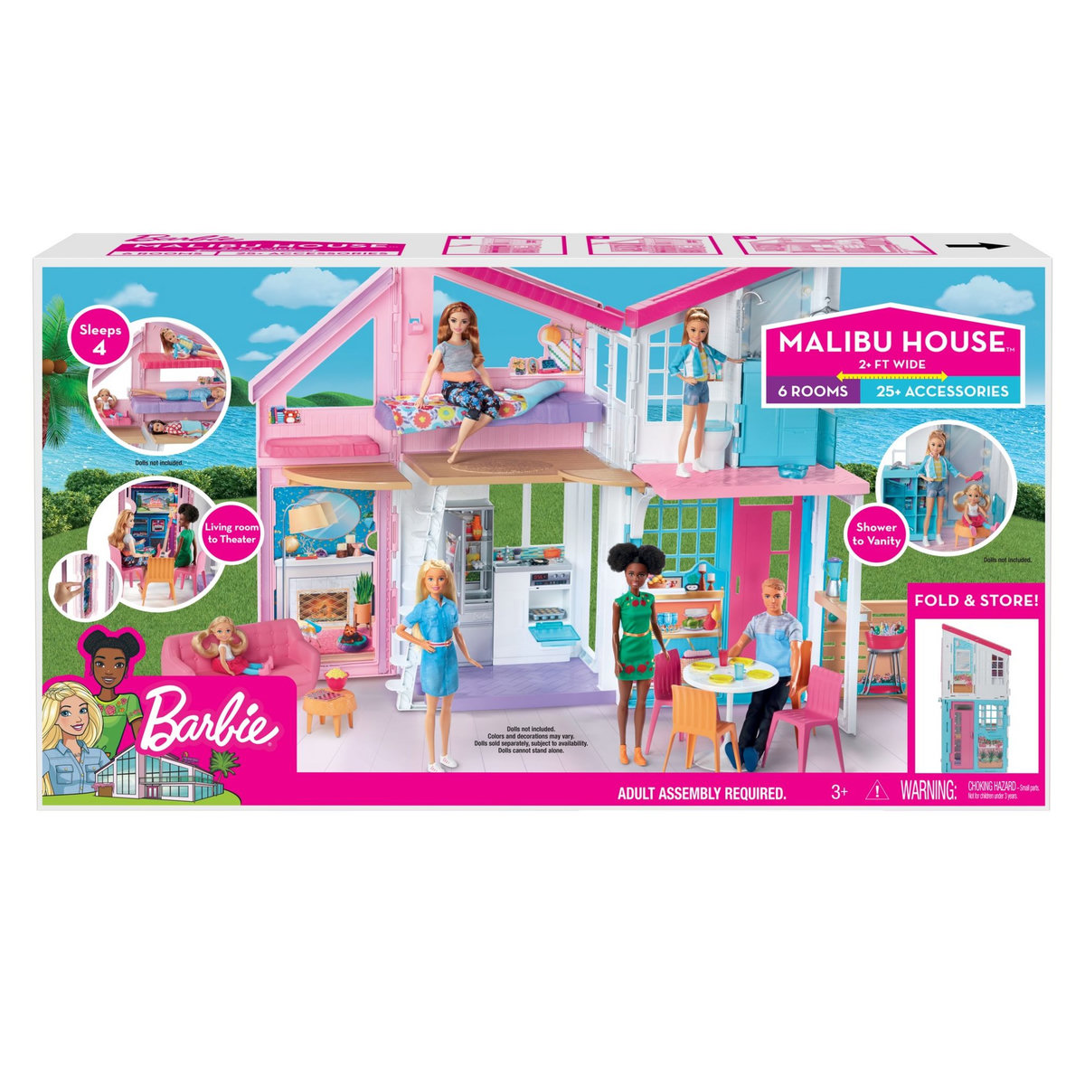 BARBIE La maison à Malibu + 25 accessoires  - Barbie