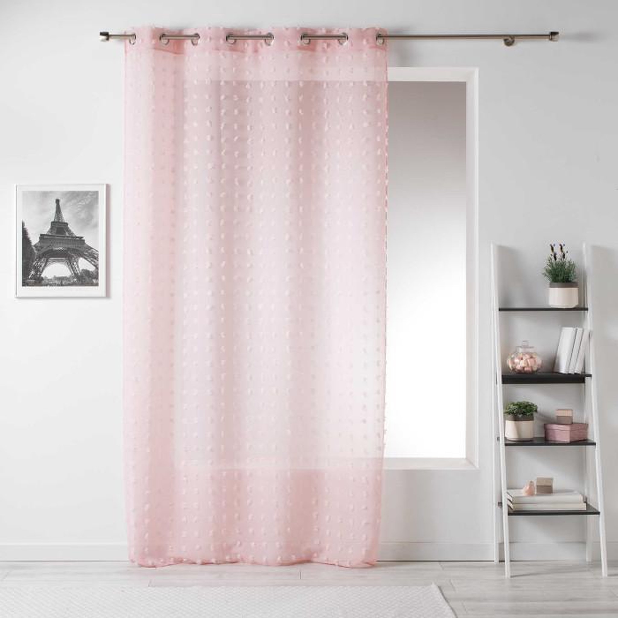 Paris Prix Voilage à Pompons  Pomponi  140x240cm Rose