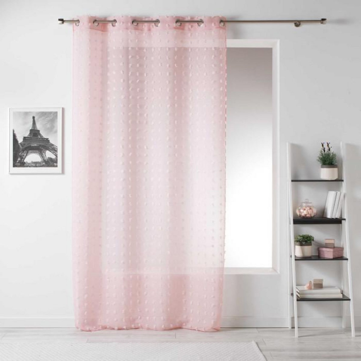 Paris Prix Voilage à Pompons  Pomponi  140x240cm Rose