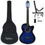 Voir la diapositive 2 : VIDAXL Jeu de guitare 12pcs occidental avec égaliseur et 6 cordes Bleu