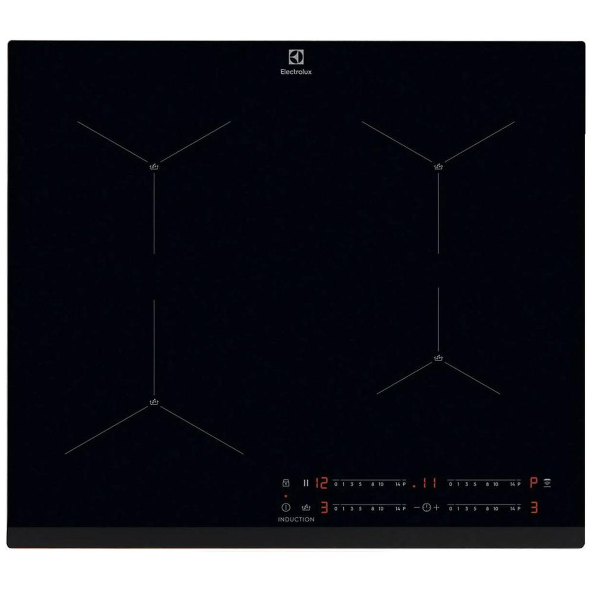 ELECTROLUX Table de cuisson à induction 60cm 4 feux 7200w noir - EIS62443