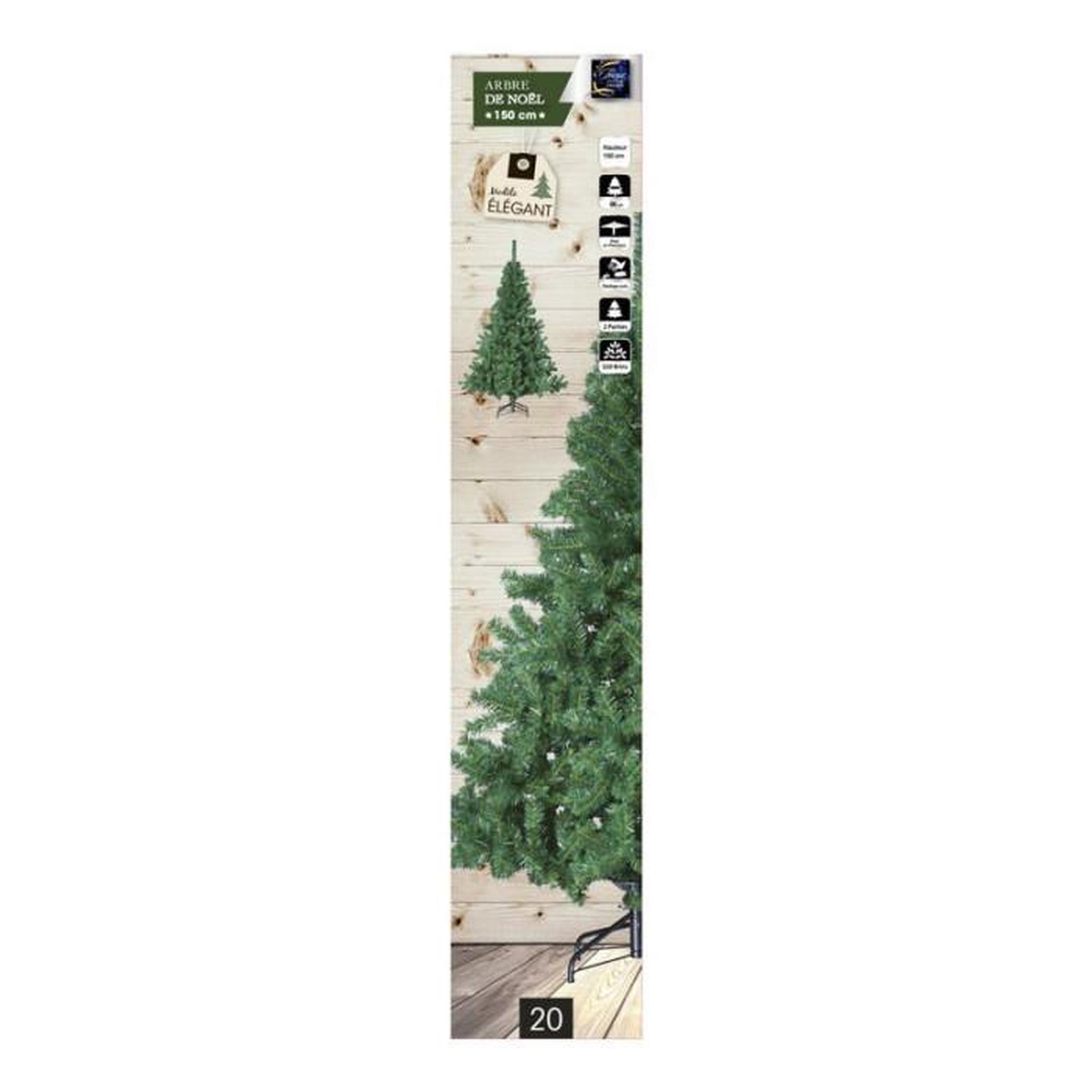 Voir la diapositive 2 : FEERIC LIGHT & CHRISTMAS Sapin de Noël  Élégant  150cm Vert