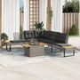 Voir la diapositive 2 : VIDAXL Salon de jardin avec coussins 5 pcs gris resine tressee acacia