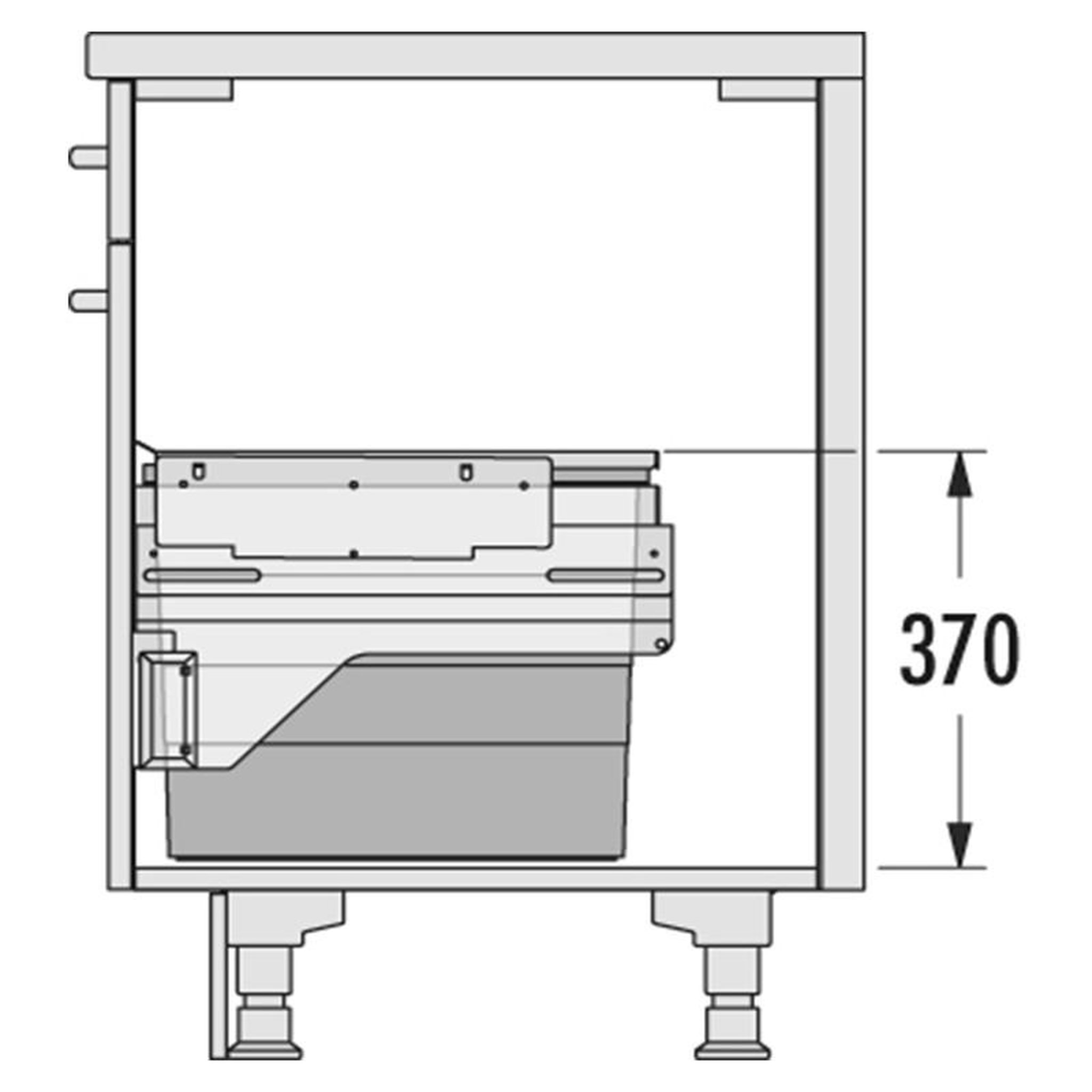 Voir la diapositive 4 : HAILO Poubelle de cuisine tri sélectif 2 bacs encastrable 38l (21+17) hailo cargo