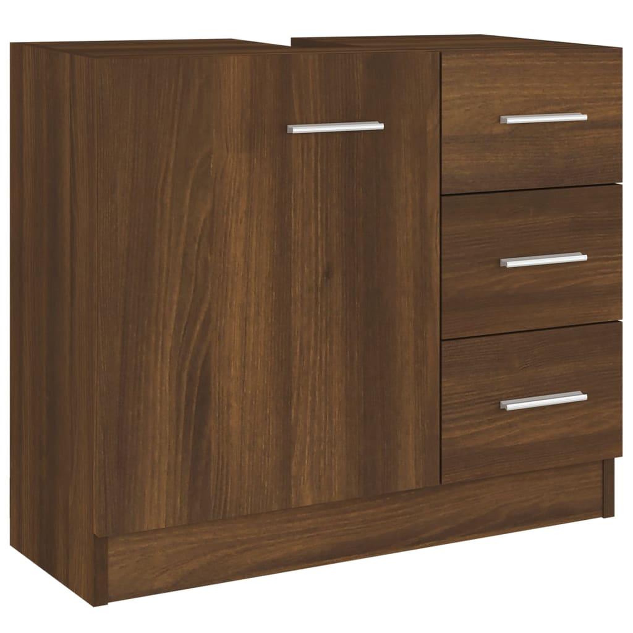 Voir la diapositive 2 : VIDAXL Armoire de lavabo Chene marron 63x30x54 cm Bois d'ingenierie