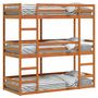 Voir la diapositive 4 : VIDAXL Lit superpose triple sans matelas 90x190 cm bois de pin massif